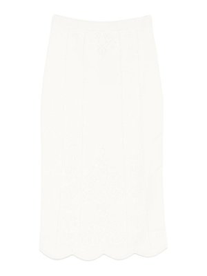 TWINSET: Knee length skirts & Midi - Pencil Skirt With Scalloped Hem