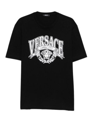 VERSACE: t-shirts - T-Shirt With Medusa Motif
