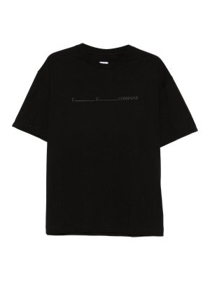 C.P. COMPANY: t-shirts - Cotton T-Shirt With Logo