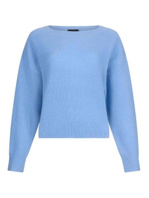 Liu Jo: ボートネック - ボートネック - ブルー