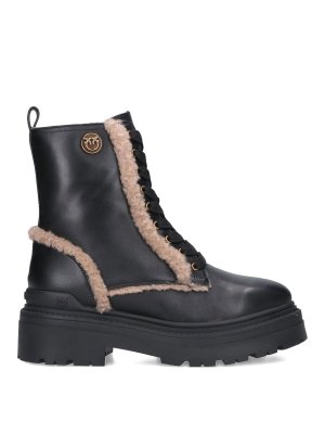 Pinko: boots - Boots With Shearling Edge