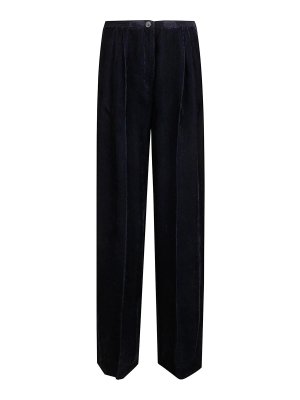 FORTE FORTE: pantaloni casual - Pantaloni a vita bassa in velluto fluido chic