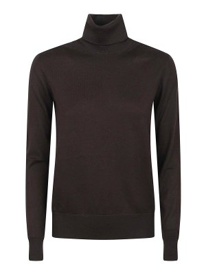 POLO RALPH LAUREN: Strickpullover mit Rundhalsausschnitt - Rundhalspullover - Braun