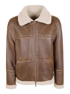 SALVATORE SANTORO: Lederjacken - Lederjacke - Beige