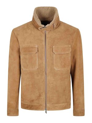 SALVATORE SANTORO: Vestes en cuir - Blouson En Cuir - Camel