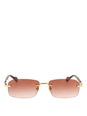 GUCCI: Lunettes de soleil - Lunettes De Soleil - Or