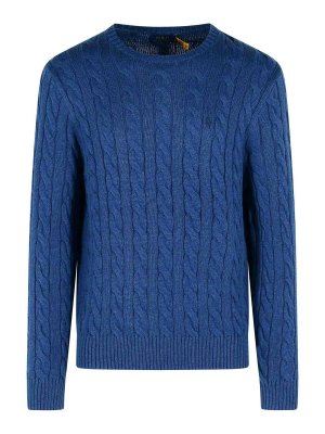POLO RALPH LAUREN: Pull col rond - Pull Col Rond - Bleu