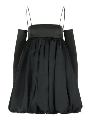 ROTATE Birger Christensen: knee length dresses - Balloon Dress In Black Polyester