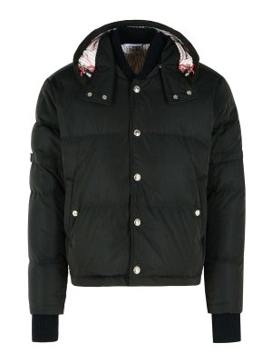 THOM BROWNE: padded jackets - Black Polyester Down Jacket