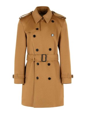 BURBERRY: trench coats - Medium  Camel Cashmere Trench Coat