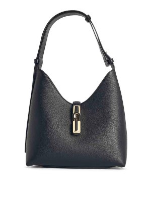FURLA: shoulder bags - S  Black Leather Shoulder Bag