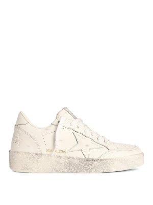 GOLDEN GOOSE: trainers - Ball-Star 2 White Leather Sneakers
