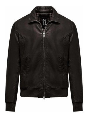 BOMBOOGIE: Lederjacken - Lederjacke - Braun