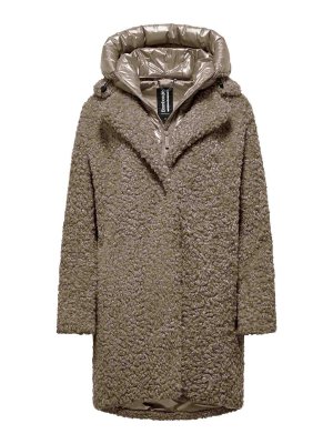 BOMBOOGIE: Manteaux en cuir - Manteau En Cuir - Beige
