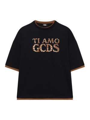 GCDS: Camisetas - Camiseta - Negro