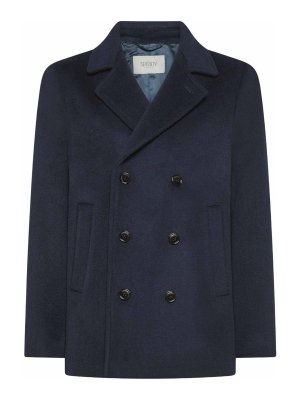 SEVENTY: ニーレングスコート - 膝丈コート - ブルー