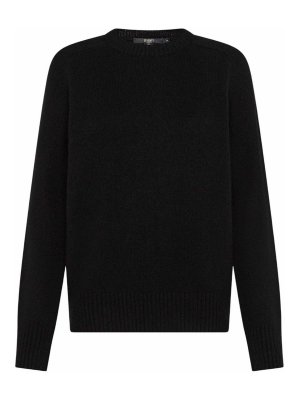 SEVENTY: Strickpullover mit Rundhalsausschnitt - Rundhalspullover - Schwarz