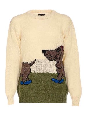 HOWLIN: Suéteres con cuello pico - Suéter Cuello Redondo - Blanco