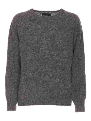 HOWLIN: Strickpullover mit Rundhalsausschnitt - Rundhalspullover - Grau