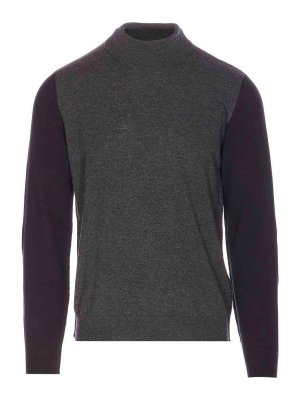 Maison Margiela: Cuellos altos y polos - Suéter Con Cuello Alto - Gris