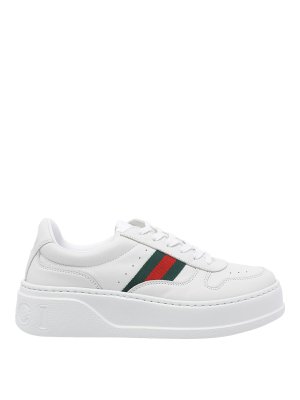 GUCCI: trainers - Web Detail Oversize Sole Sneakers