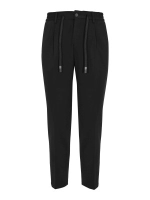 DANIELE ALESSANDRINI: Casual Hosen - Casual Hose - Schwarz