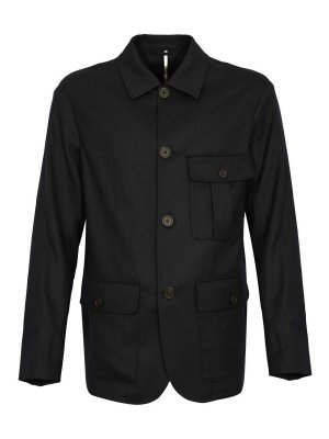EMPORIO ARMANI: shirts - Wool Twill Shirt Jacket