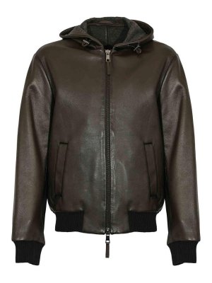 LEATHER AUTHORITY: Chaquetas de cuero - Chaqueta De Cuero - Marrón Oscuro