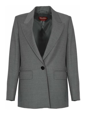 MAX MARA STUDIO: Blazer - Blazer - Gris Claro