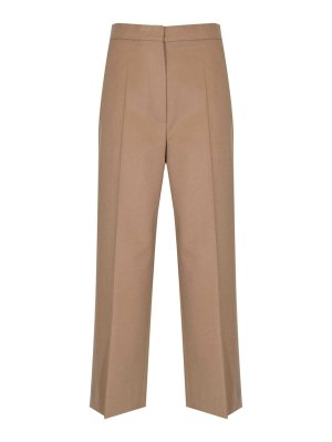 MAX MARA STUDIO: casual trousers - Marengo Crop Trousers In Light Wool