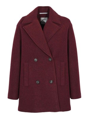 Max Mara: flared jeans - Oblique Wool Blend Coat