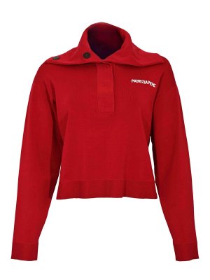 PATRIZIA PEPE: polo shirts - Viscose Knitted Polo Shirt With Logo