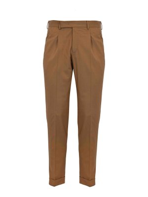 PT TORINO: casual trousers - Wool Blend Trousers With Pleats