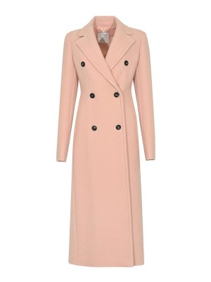 SPORTMAX: knee length coats - Common Double-Breasted Wool Coat