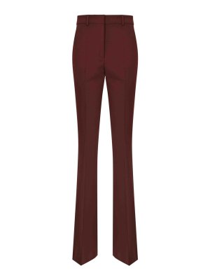 SPORTMAX: flared jeans - Febe Flared Trousers In Stretch Wool Twill