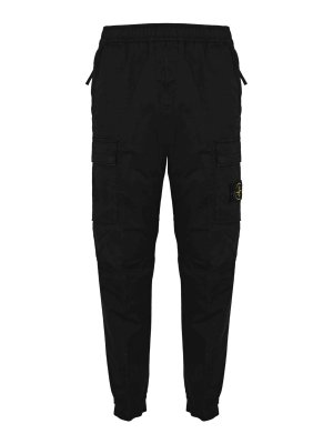 STONE ISLAND: Pantalons casual - Pantalons Décontractés - Noir