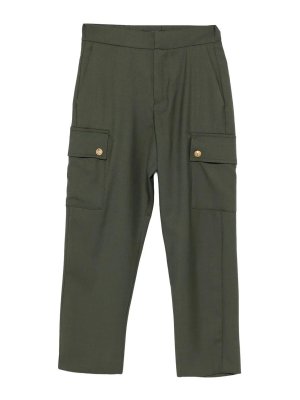 Balmain: casual trousers - Cargo With Golden Buttons