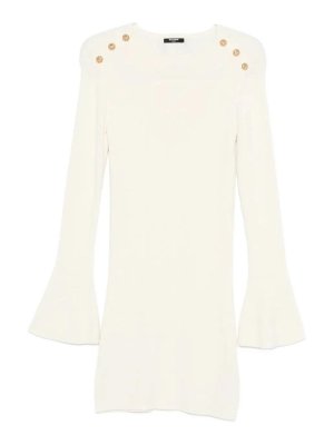 Balmain: knee length dresses - Dress With Buttons