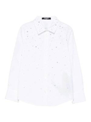 Balmain: shirts - Shirt With Rhinestones