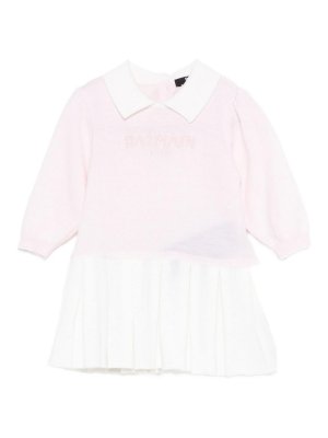 Balmain: knee length dresses - Dress With Logo