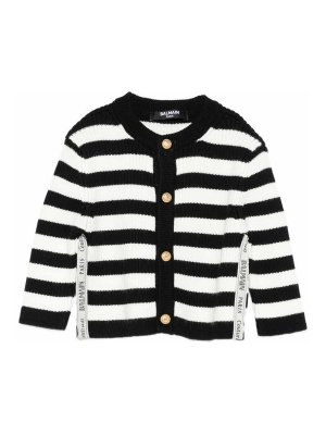 Balmain: Cardigans - Cardigan - Crème