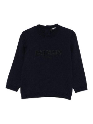 Balmain: crew necks - Pullover with logo