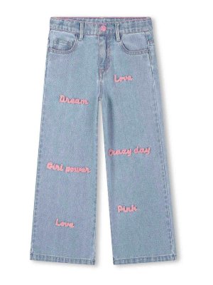BILLIEBLUSH: straight leg jeans - Embroidered Jeans