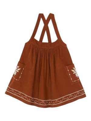 BONTON: knee length dresses - Dress With Embroidery