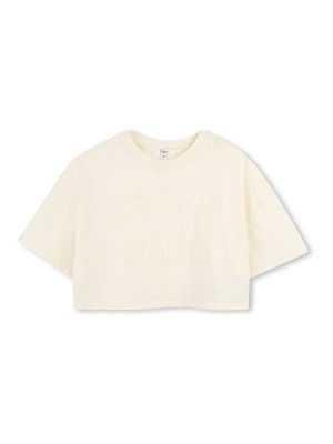CHLOE': t-shirt - T-Shirt Crop Con Logo