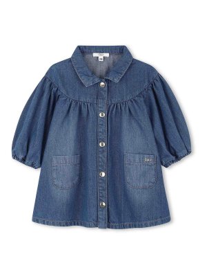 CHLOE': knee length dresses - Denim shirt dress