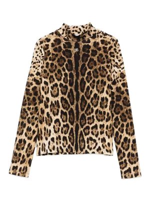 Dolce & Gabbana Jr: Turtlenecks & Polo necks - Cute Wolf With Logo