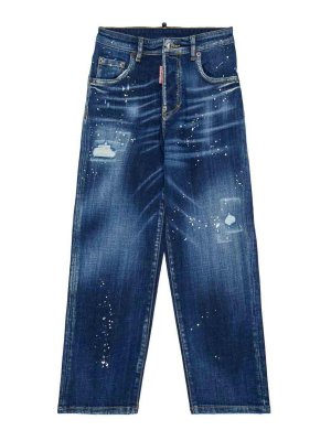 DSQUARED2: straight leg jeans - Jeans With Logo