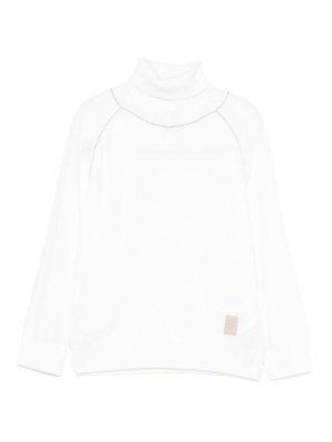 ELEVENTY: Rollkragenpullover  und Polo-Ausschnitt - Rollkragenpullover - Weiß