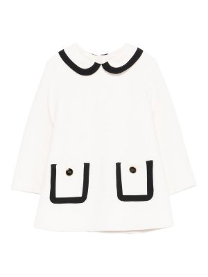 ELISABETTA FRANCHI: knee length dresses - Dress With Peter Pan Collar